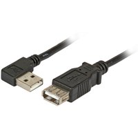 USB USB2.0 Verlängerungskabel A (gewinkelt), - A St.-Bu., 1,8m, schwarz, Classic - 1 VPE = 200 St�ck