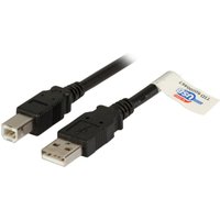 USB USB2.0 Anschlusskabel A-B, St.-St., 0,5m, schwarz, Premium - 1 VPE = 10 St�ck