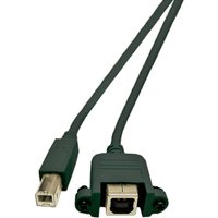 USB USB2.0 Verlängerungskabel B-B, St.-Einbaubuchse, 3,0m, schwarz, Classic - 1 VPE = 150 St�ck