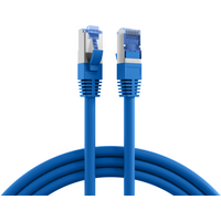 RJ45 Patchkabel Cat.6A S/FTP TPE, Cat.7 Rohkabel superflex blau 30m
