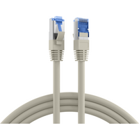 RJ45 Patchkabel Cat.6A S/FTP TPE, Cat.7 Rohkabel superflex grau 30m