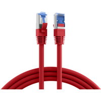 Patchkabel RJ45 Patchkabel Cat.6A S/FTP TPE, Cat.7 Rohkabel superflex rot 0,5m - 1 VPE = 10 St�ck