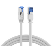 Patchkabel RJ45 Patchkabel Cat.6A S/FTP TPE, Cat.7 Rohkabel superflex weiß 5m - 1 VPE = 10 St�ck
