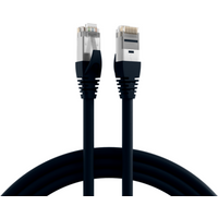 Patchkabel RJ45 Patchkabel Cat.6A S/FTP TPE, 6KV, schwarz 1m - 1 VPE = 150 St�ck