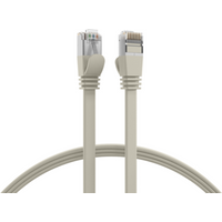 Patchkabel RJ45 Flachpatchkabel Cat.6A U/FTP PVC, grau 2m - 1 VPE = 10 St�ck