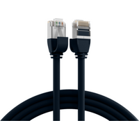 Patchkabel RJ45 Patchkabel Cat.6A U/FTP TPE, 4mm ultraflex schwarz 0,5m - 1 VPE = 10 St�ck