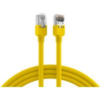 Patchkabel RJ45 Patchkabel Cat.5e SF/UTP LSZH, Draka UC300 TM11 gelb 0,5m - 1 VPE = 5 St�ck