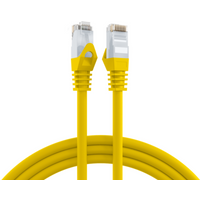 Patchkabel RJ45 Patchkabel Cat.6 U/UTP LSZH, CCA gelb 10m - 1 VPE = 5 St�ck