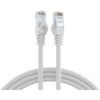 Patchkabel RJ45 Patchkabel Cat.6 U/UTP LSZH, CCA weiß 5m - 1 VPE = 10 St�ck