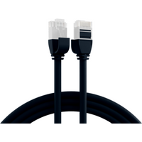 Patchkabel RJ45 Patchkabel Cat.6A U/UTP TPE, 3,6mm ultraflex schwarz 1,5m - 1 VPE = 10 St�ck