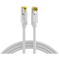 Patchkabel RJ45 Patchkabel Cat.6A S/FTP LSZH, Draka UC900 TM31 weiß 5m - 1 VPE = 5 St�ck