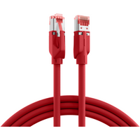 RJ45 Patchkabel Cat.6A S/FTP LSZH, Dätwyler 7702 TM21 rot 10m