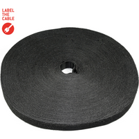LTC ROLL STRAP Doppelseitige Klettbandrolle, 25m schwarz
