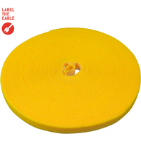 LTC ROLL STRAP Doppelseitige Klettbandrolle, 25m gelb