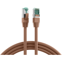 RJ45 Patchkabel Cat.6A S/FTP LSZH, braun 25m