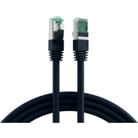 Patchkabel RJ45 Patchkabel Cat.6A S/FTP LSZH, schwarz 2m - 1 VPE = 10 St�ck