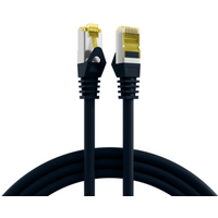 Patchkabel RJ45 Patchkabel Cat.6A S/FTP LSZH, Cat.7 Rohkabel schwarz 1m - 1 VPE = 10 St�ck