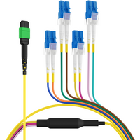 MPO-PLUS®/APC(F)-LC Trunkkabel OS2 8 Fasern, Typ B LSZH gelb 3m