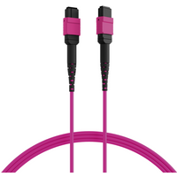 MPO-PLUS®(F)-MPO-PLUS®(F) Patchkabel OM4 8 Fasern, Typ B LSZH erika-violett 5m