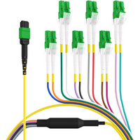 MTP®/APC(F)-LC/APC Trunkkabel OS2 12 Fasern, Typ B LSZH gelb 10m