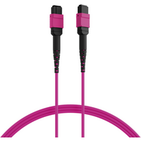MPO / MTP MTP®(F)-MTP®(F) Patchkabel OM4 12 Fasern, Typ B LSZH erika-violett 15m - 1 VPE = 5 St�ck