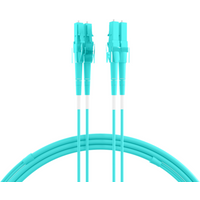 Glasfaser Patchkabel Duplex Patchkabel LC-LC OM3, 0,5m LSZH 1,2mm aqua - 1 VPE = 10 St�ck
