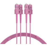Glasfaser Patchkabel Duplex Patchkabel SC-SC OM4, 2m LSZH 1,2mm erikaviolett - 1 VPE = 10 St�ck