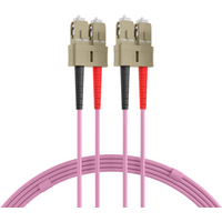 Duplex Patchkabel Flat-Twin SC-SC OM4, 40m LSZH 3x5mm erikaviolett