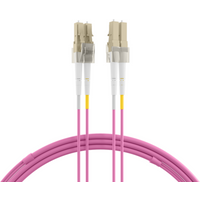 Glasfaser Patchkabel Duplex Patchkabel LC-LC OM4, 2m LSZH 2mm erikaviolett - 1 VPE = 10 St�ck