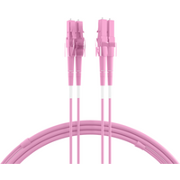 Glasfaser Patchkabel Duplex Patchkabel LC-LC OM4, 3m LSZH 1,2mm erikaviolett - 1 VPE = 10 St�ck