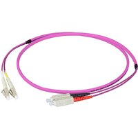 Duplex Patchkabel Flat-Twin LC-SC OM4, 10m LSZH 3x5mm erikaviolett