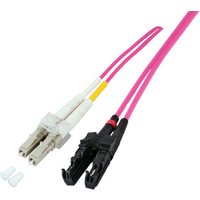 R&M Duplex Patchkabel E2000?-LC OM4, 3m LSZH 2mm erikaviolett Grade Bm