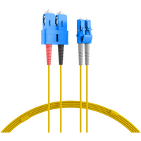 Duplex Patchkabel Flat-Twin LC-SC OS2 G652D, 50m LSZH 3x5mm gelb