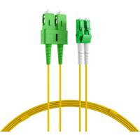 Glasfaser Patchkabel Duplex Patchkabel LC/APC-SC/APC OS2 G652D, 5m LSZH 2mm gelb - 1 VPE = 10 St�ck