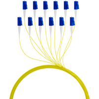 Glasfaser Pigtails Faserpigtail LC OS2 G652D, Gelb 2m - 1 Stück - 1 VPE = 12 St�ck