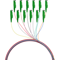 Glasfaser Pigtails R&M Faserpigtail E2000?/APC OS2 G652D, farbiges Set 2m - 12 Stück - 1 VPE = 12 St�ck