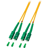 Glasfaser Patchkabel Duplex Patchkabel SC/APC-SC/APC OS2 G652D, 0,5m LSZH 3mm gelb - 1 VPE = 5 St�ck