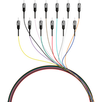 Faserpigtail ST OM4, farbiges Set 2m - 12 Stück