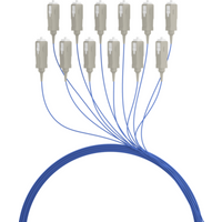 Glasfaser Pigtails Faserpigtail SC OM1, Blau 2m - 1 Stück - 1 VPE = 12 St�ck