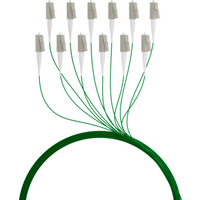 Glasfaser Pigtails Faserpigtail LC OM2, Grün 2m - 1 Stück - 1 VPE = 12 St�ck