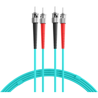 Duplex Patchkabel ST-ST OM3, 20m LSZH 3mm aqua