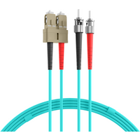 Duplex Patchkabel SC-ST OM3, 40m LSZH 3mm aqua