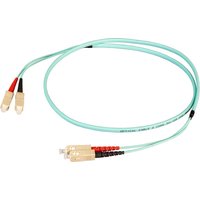 Duplex Patchkabel Flat-Twin SC-SC OM3, 35m LSZH 3x5mm aqua