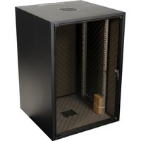 Netzwerkschrank OFFICE 18HE, 600x800 mm, RAL9005, akustisch gedämmt
