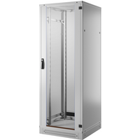 19" Netzwerkschrank-Set PRO 42HE, 800x1000 mm, RAL7035, 4f. Lüfter, Netzltg. +Sockel
