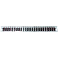 Bestückte Frontblende mit 24 x SC Duplex, Kupplung OM4 vertikal, schwarz