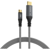 USB-C auf HDMI Kabel 4K30Hz, 1,8m grau GoldkontakteTextilmantel