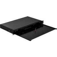 Glasfaser Verteiler Spleißbox ausziehbar 1HE, ohne,Frontblende, unbestückt, schwarz - 1 VPE = 9 St�ck
