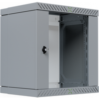 Wandgehäuse 19" X-Rack mit Glastür 400-600mm, 12HE grau RAL7035