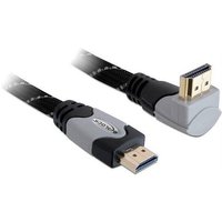 DELOCK HDMI Kabel Ethernet A -> A St/St 5.00m 90° oben 4K